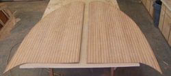 Deck ply panels for the fore deck