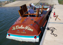 Water testing a Riva Super Tritone